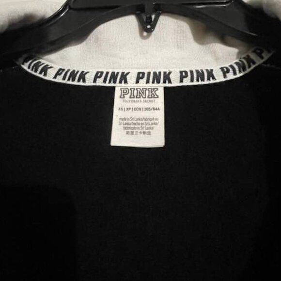 Victoria’s Secret PINK Colorblock Quarter Zip Sweatshirt Curve Hem XS - Picture 12 of 16